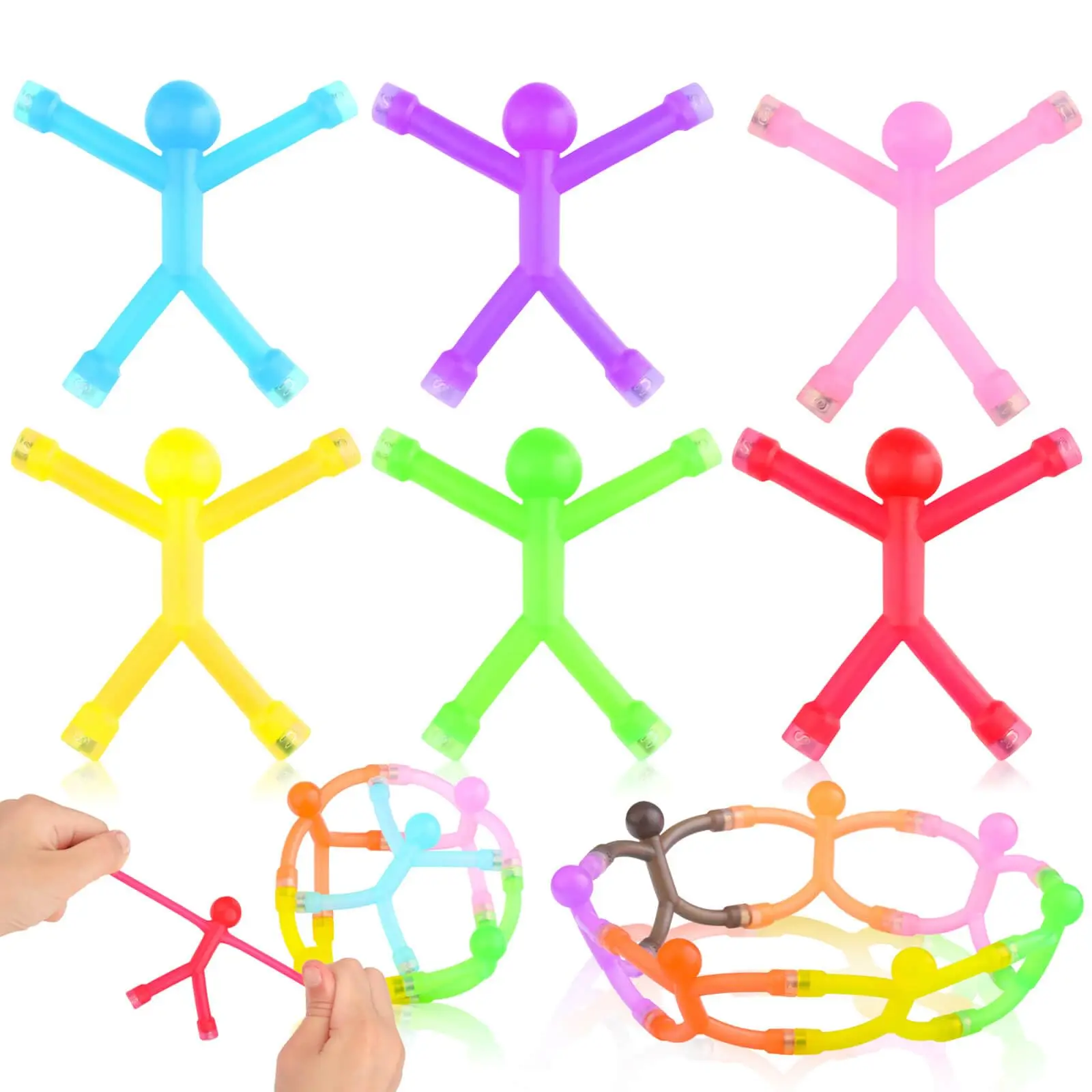 

Multicolor 10Pcs Man Magnetic Toys Humanoid Magnetic Novelty Fidget Toys for Kids & Adults Rubber Magnet Men Toy Magnets Kids