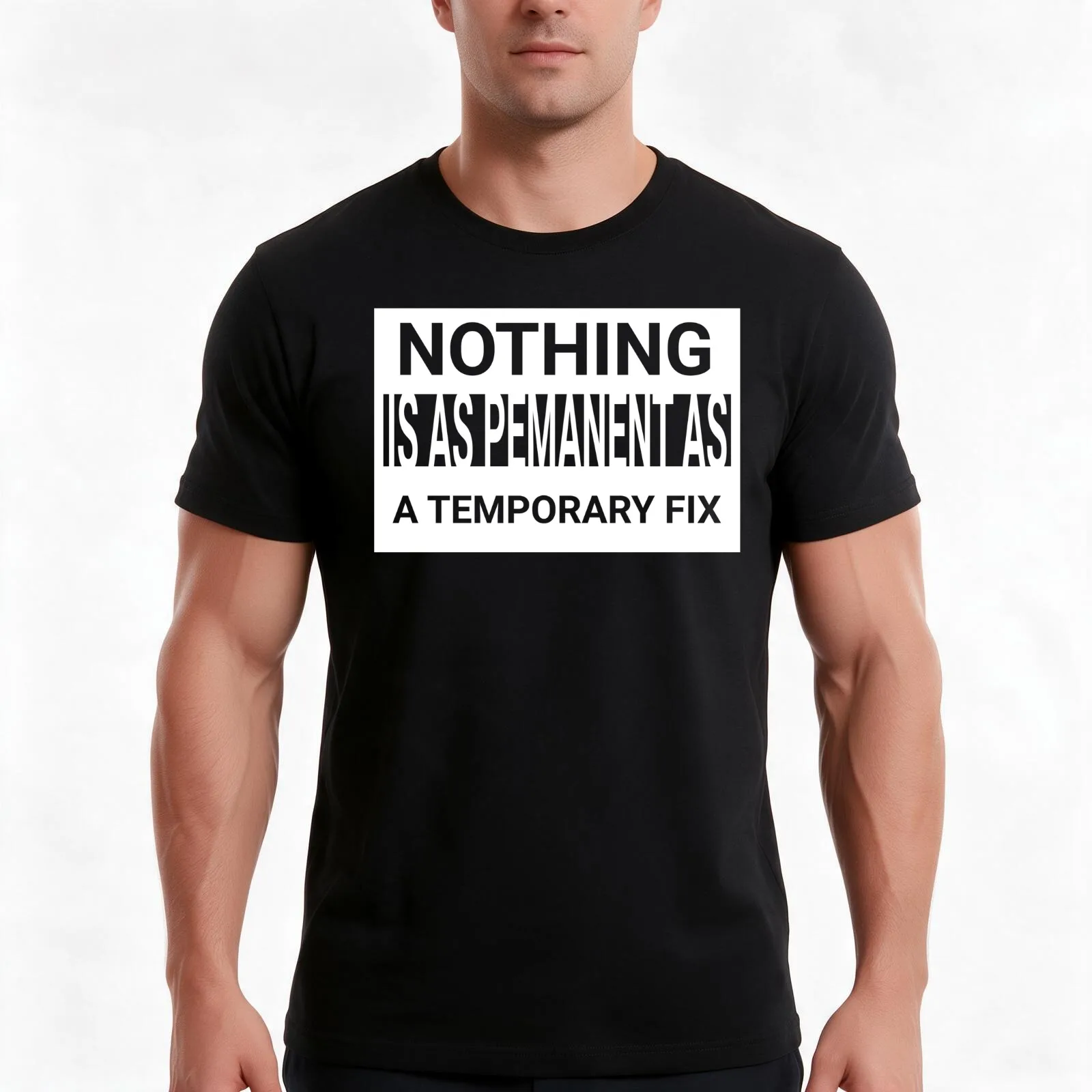 nothing is as permanent as a temporary fix programming quote T-Shirt Summer Casual Cotton Tee Oversized Streetwear Tops