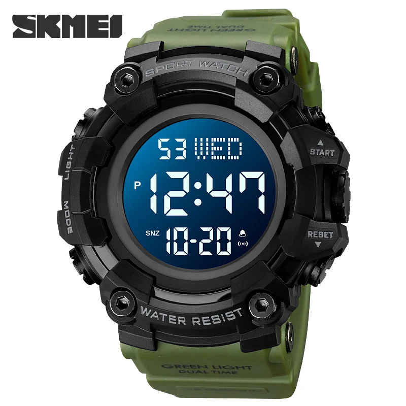 

SKMEI LED Electronic Sport Watches Men Count Down Stopwatch Clock Male 5Bar Waterproof Men Wristwatches relogio masculino