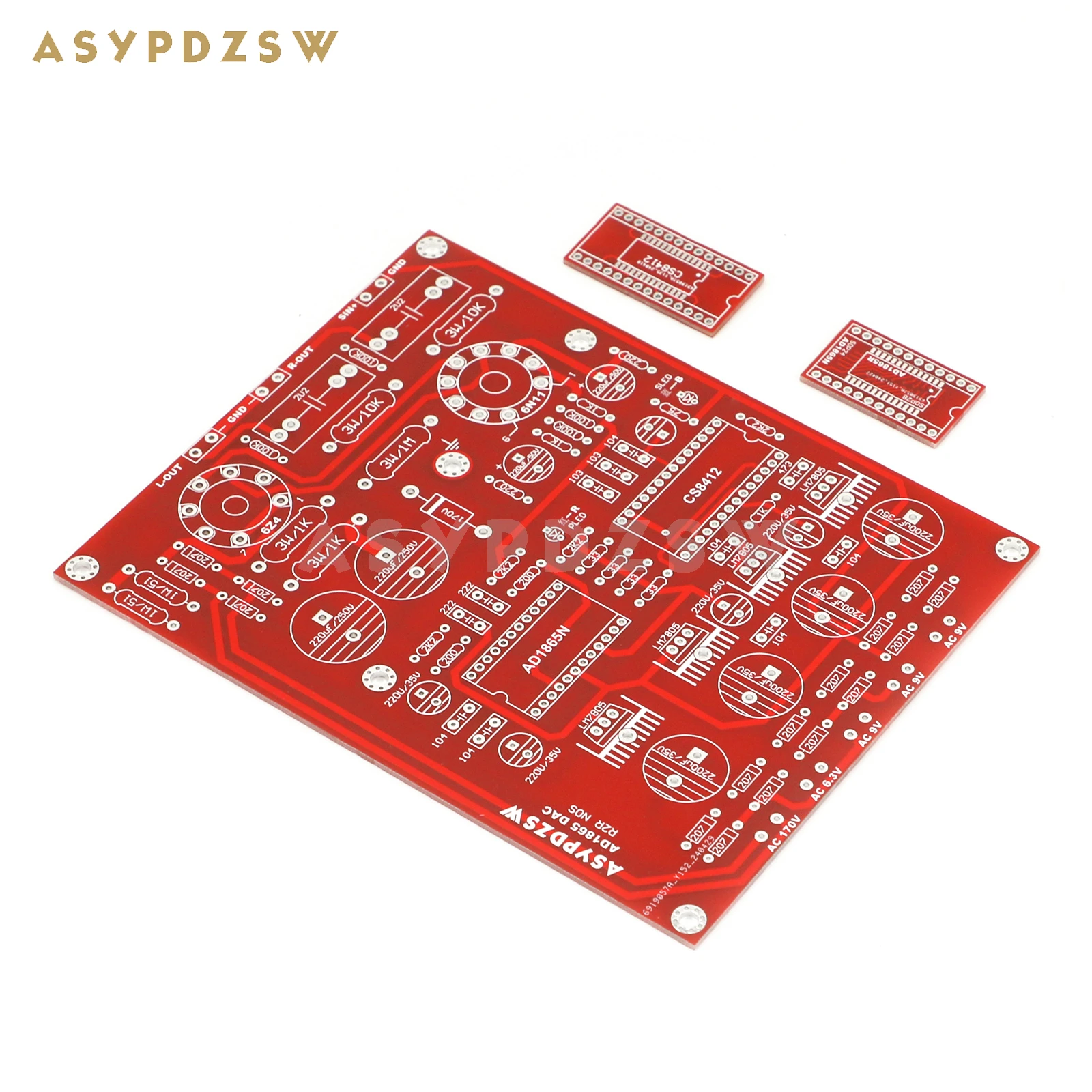 오디오 디코더 DAC 베어 PCB, HIFI 6N11 AD1865 튜브, R2R NOS AD1865 + CS8412