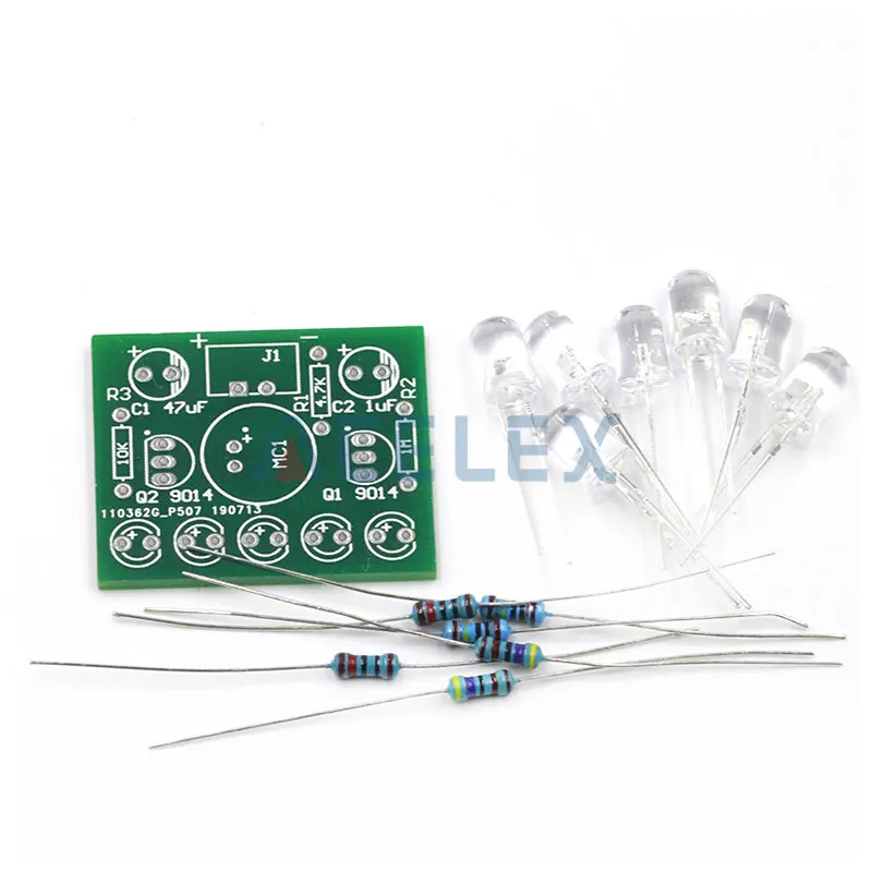 Sound Control LED Melody Lamp Electronic Production Kits Suite Voltage 3V-5.5V LED Sound Control DIY Kit FR-4 A Fiberglass Board