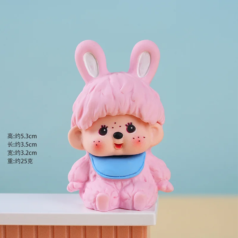 

Милая и умиротворяющая фигурка кролика Qiqi из смолы для украшения автомобиля, декора стола, небольших декоративных элементов.