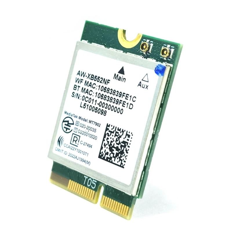 MT7902 WiFi 6E カード AW-XB552NF 2.4G 6G 2400Mbps BT5.2 NGFF Cnvi Wlan カードドロップシッピング