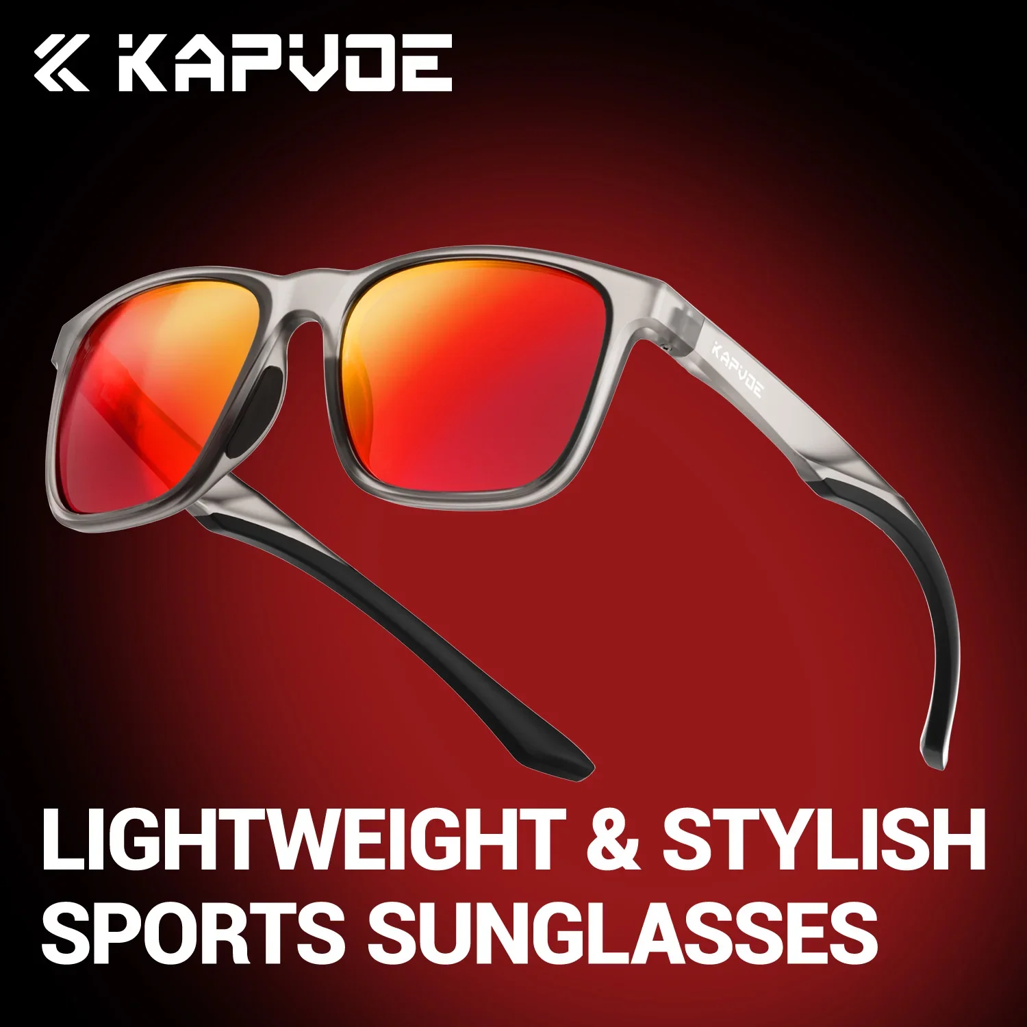 

Kapvoe Outdoors Men Lightweight Frame Anti Glare Driving Fishing Polarized Sunglasses Golf UV400 Women Sport Running Glasses