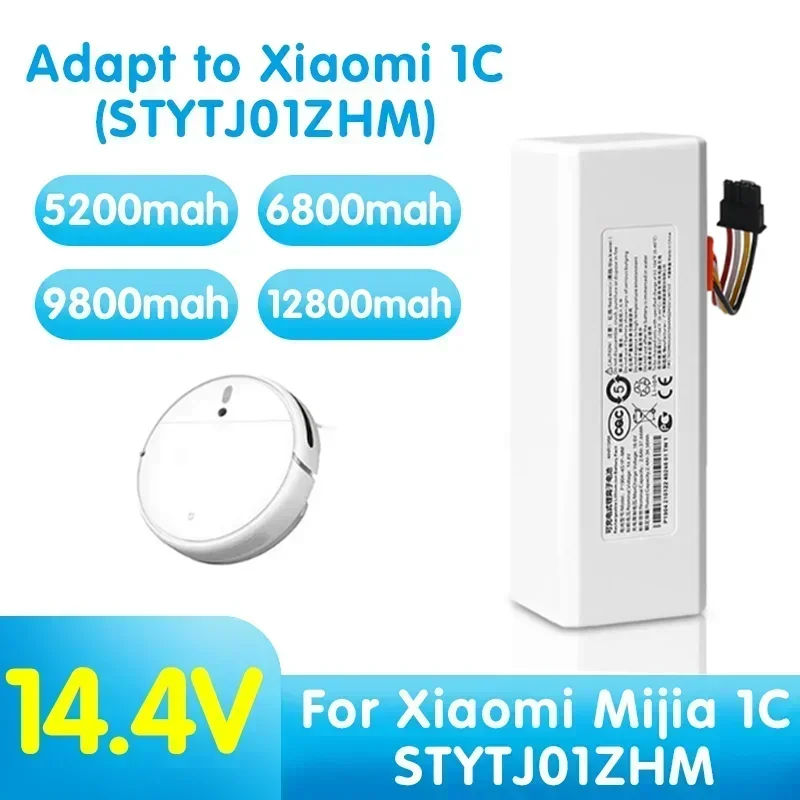 14.4V 12800mAHP1904-4S1P-MM Battery For Xiaomi Mijia 1C STYTJ01ZHM Robot Vacuum Mop Cleaner Accessories Parts original