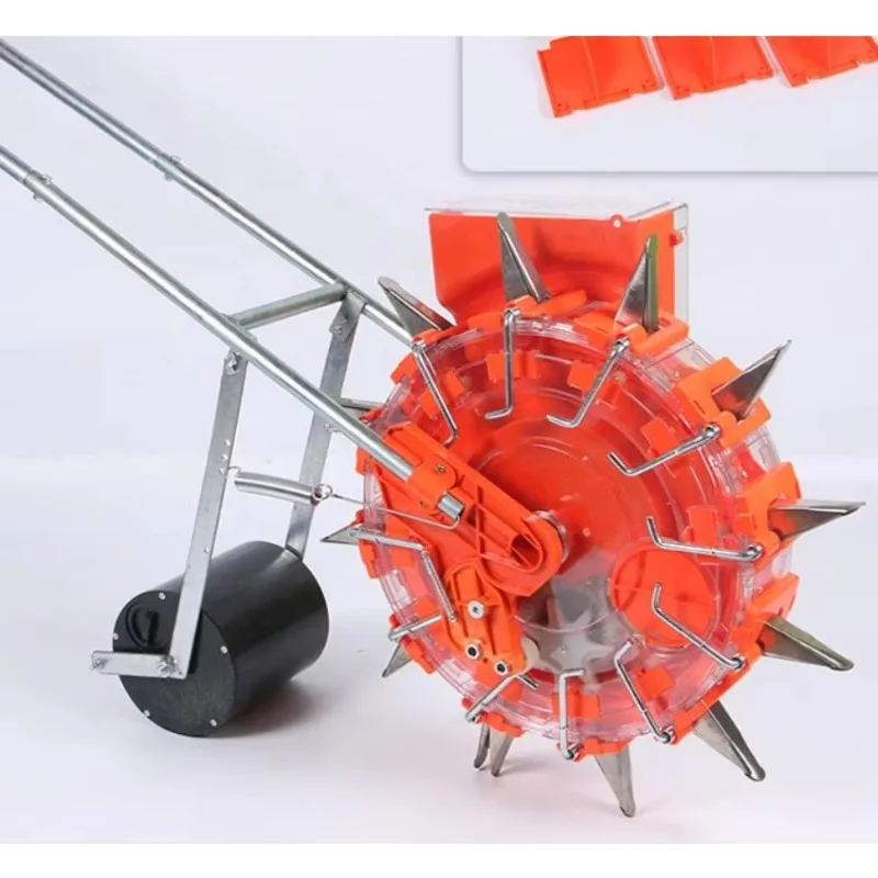 

Small farm Multi Crop Hand Push 6-nozzle Manual Corn Peanut Seeder Sunflower Soybeans Peas Rice Wheat Maize Seed Planter Machine