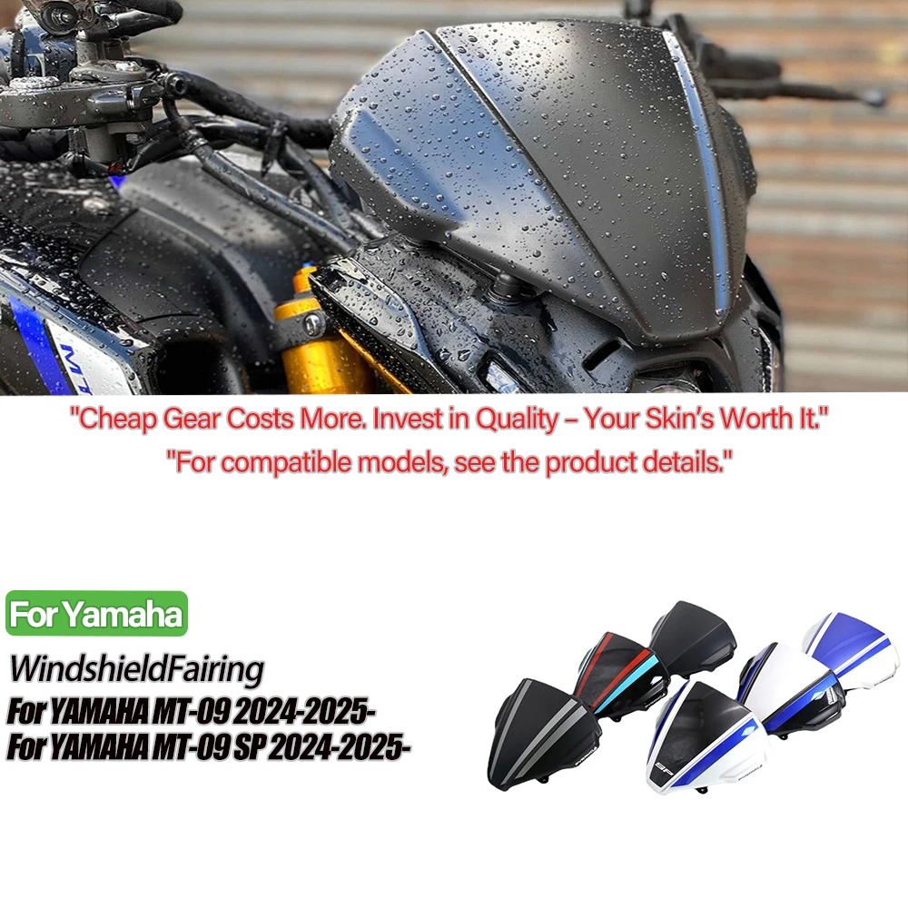 

Подходит для YAMAHA MT-09 2024 2025 MT09 SP 2024-2025 Y-AMT мотоцикла ABS спортивный козырек лобового стекла матовый черный дефлектор лобового стекла