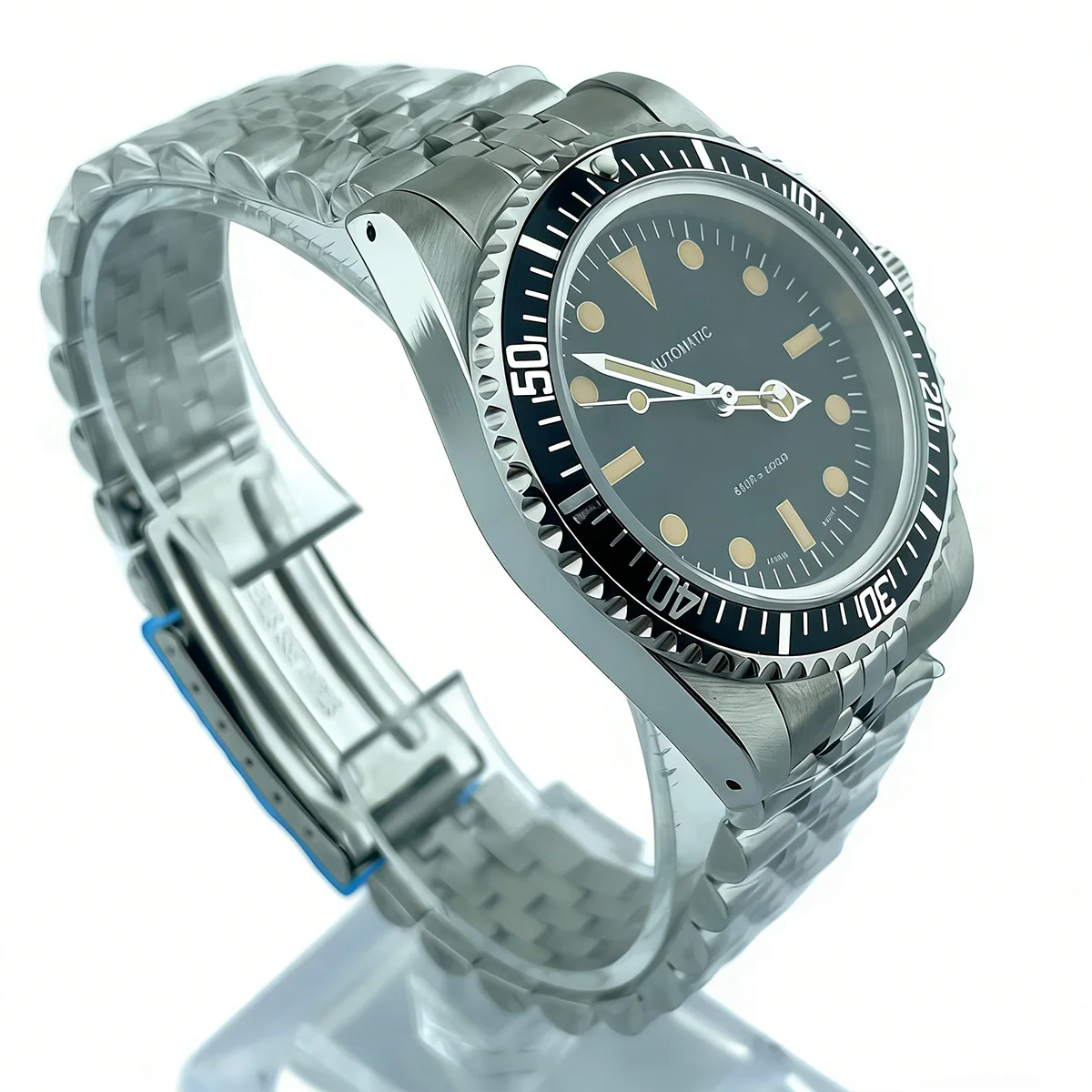 39.5mm Diver Retro watch sapphire glass Milsubmariner Men Watch NH35/NH36 Automatic Milsub Vintage Watches  nylon watch strap view 6