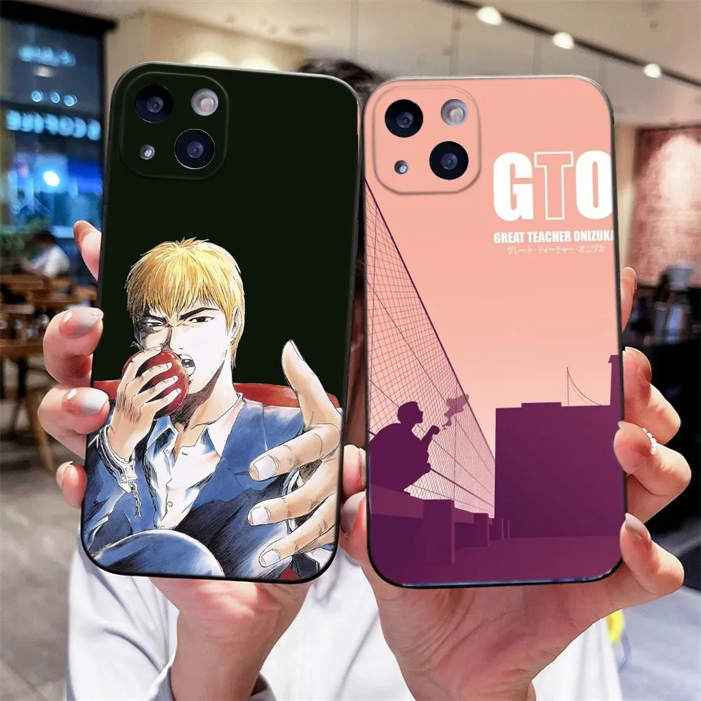 G-GTO Great Teacher Onizuka Phone Case For iPhone 14,13,12 Mini 11 Pro XR,X,XS,MAX 6S,7,8 Plus Silicone Cover Soft black