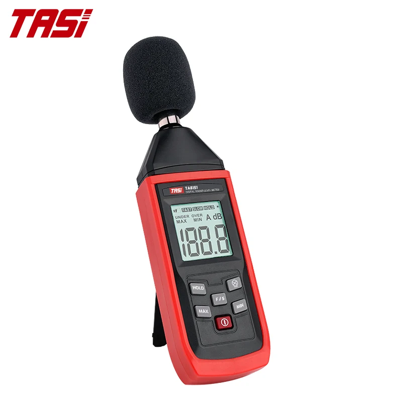 TASI TA8151 Kỹ Thuật Số Đo Cường Độ Âm Thanh Tiếng Ồn Máy Kiểm Tra Âm Thanh Báo Decible Màn Hình 30-130dB Âm Thanh Bị Đo Báo Động