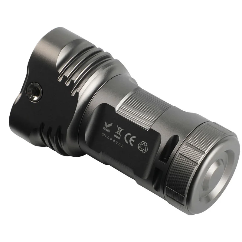 Manker MK34 II (Upgraded) Ultra Bright LED Flashlight, 34,000 Lumens, 3x 18650 Battery, Intelligent Temperature Regulation, EDC