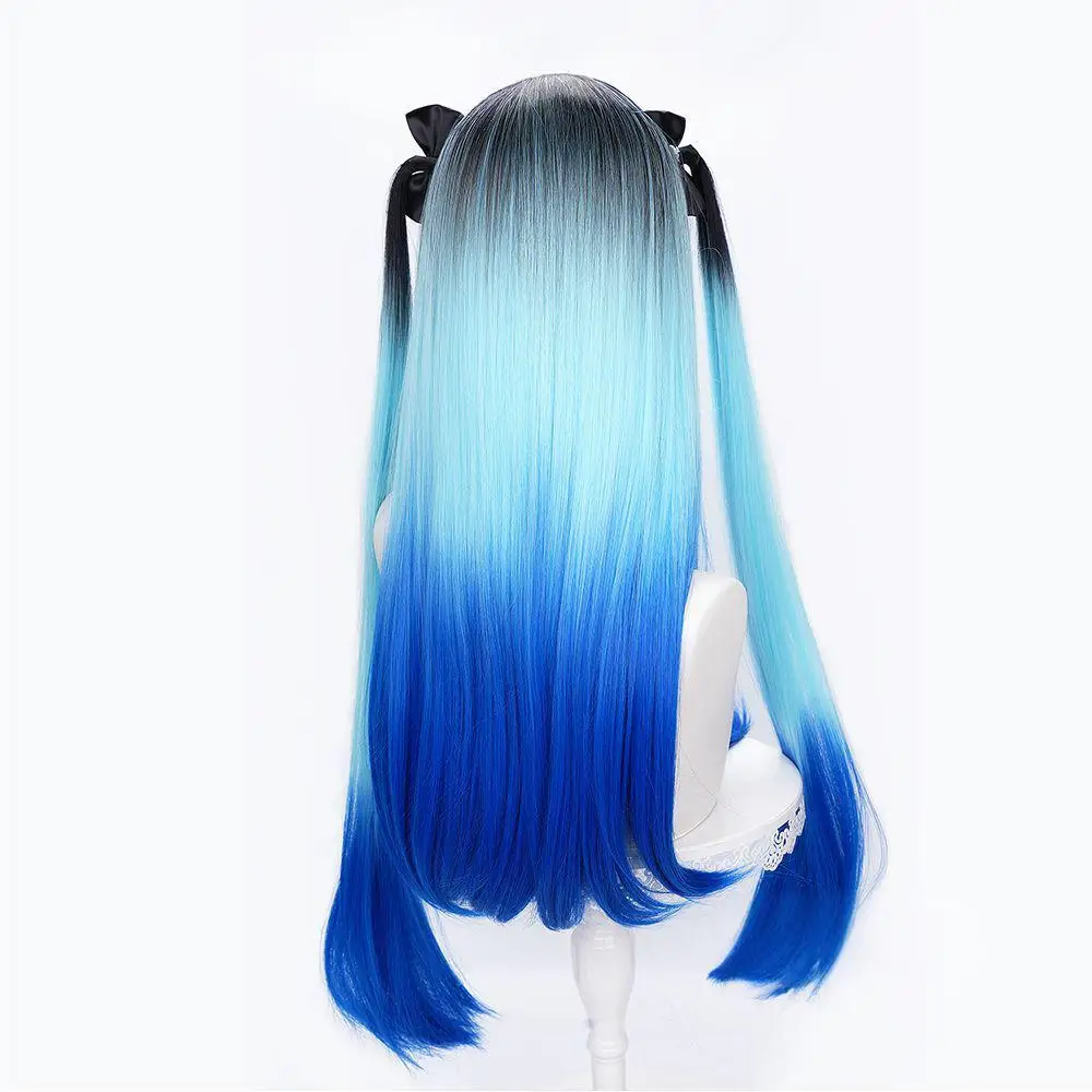 Anime a centena linha última defesa academia cosplay peruca amemiya darumi azul cabelo longo resistente ao calor perucas sintéticas dia das bruxas