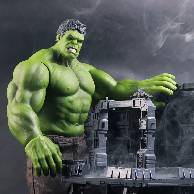 Hot Toys Marvel Avengers Robert Bruce Banner Anime Figures Hulk 42cm Movable Model SHF Figurines Car Decoration Doll Fans Gift