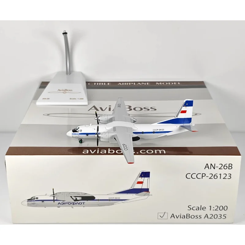 

Литая под давлением масштаб 1/200 Советская гражданская авиация An-26 AN26 CCCP-26123 Модель самолета из сплава Коллекционный декоративный предмет