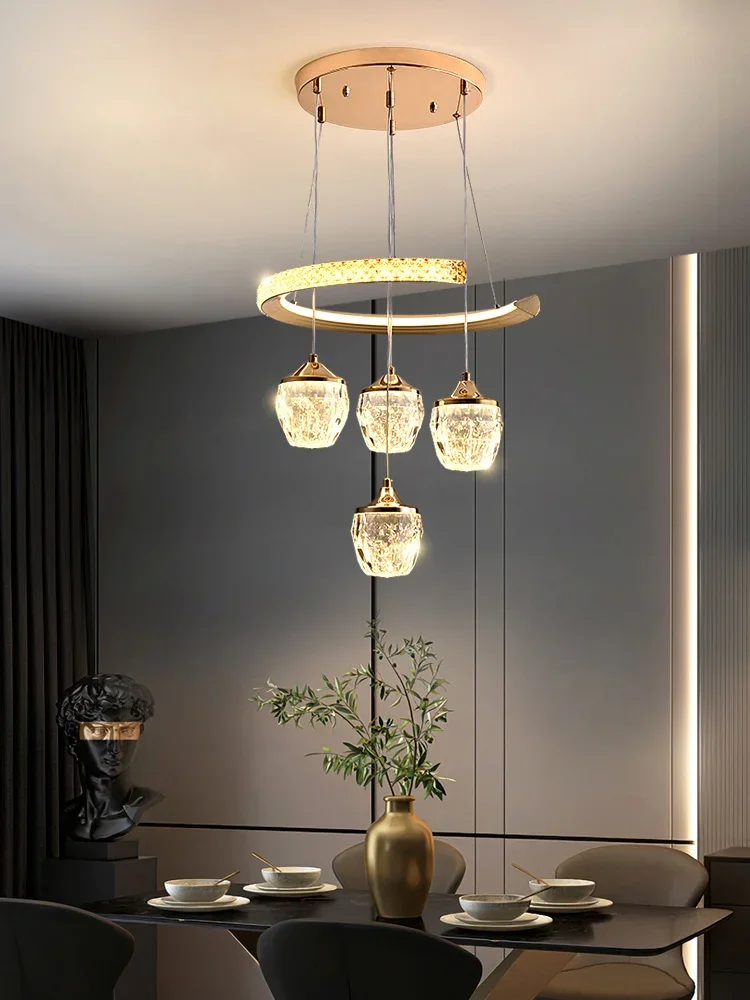 Living Room Chandelier Four Head Modern Lamp Simple Restaurant Lamp Household Luxury Ceiling Light 2025 New Led Lamps