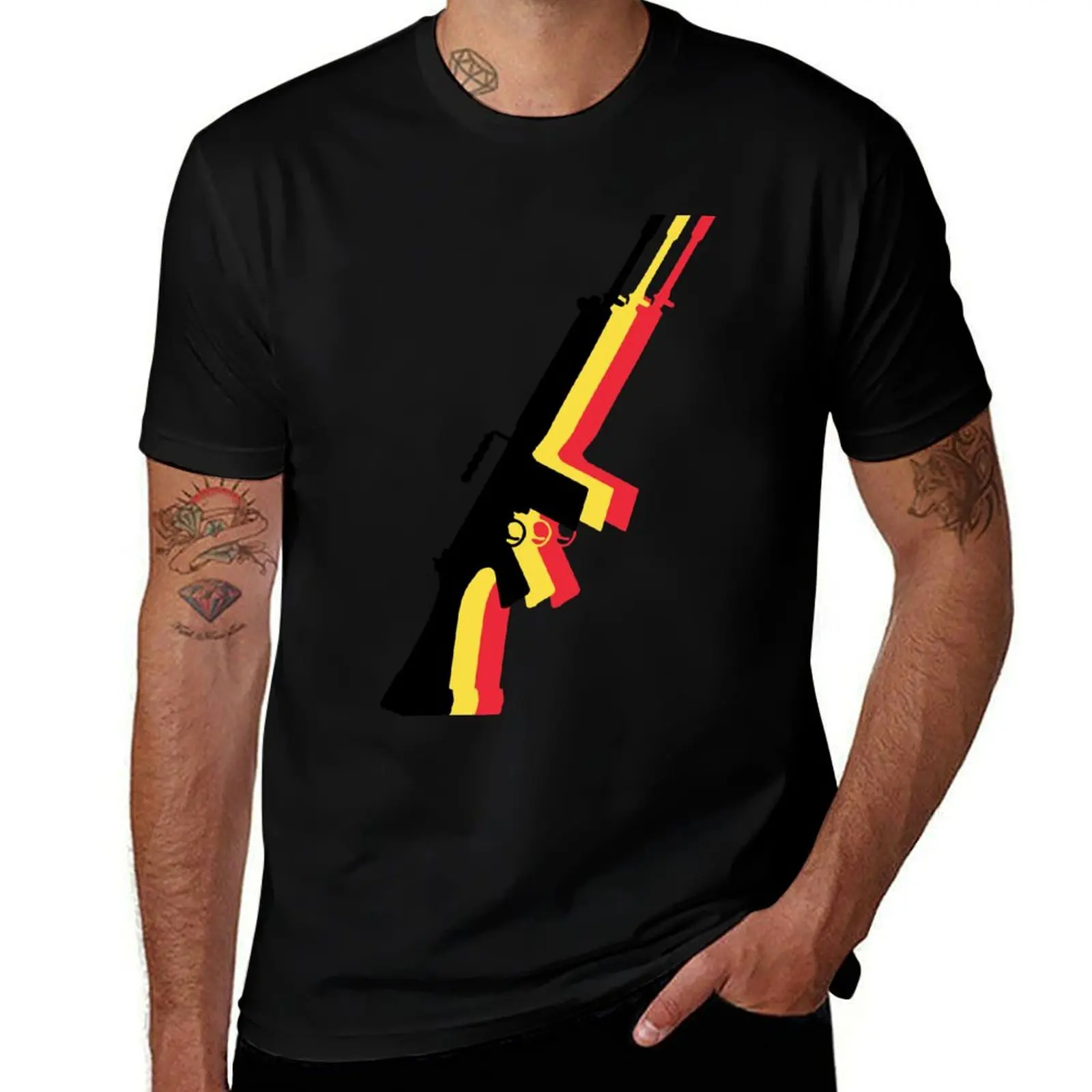 FN FAL - O Braço Direito do Mundo Livre (versão textless) Camiseta plus size roupas plus size tops de verão lisos Camiseta masculina