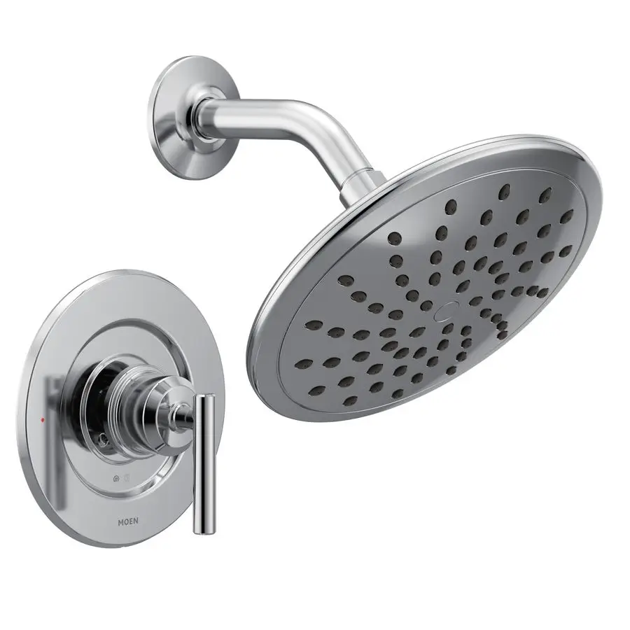 

Gibson Chrome PosiTemp Pressure Balancing Modern Shower Trim with 8Inch Rain Shower Head, Valve Required, T3002EP