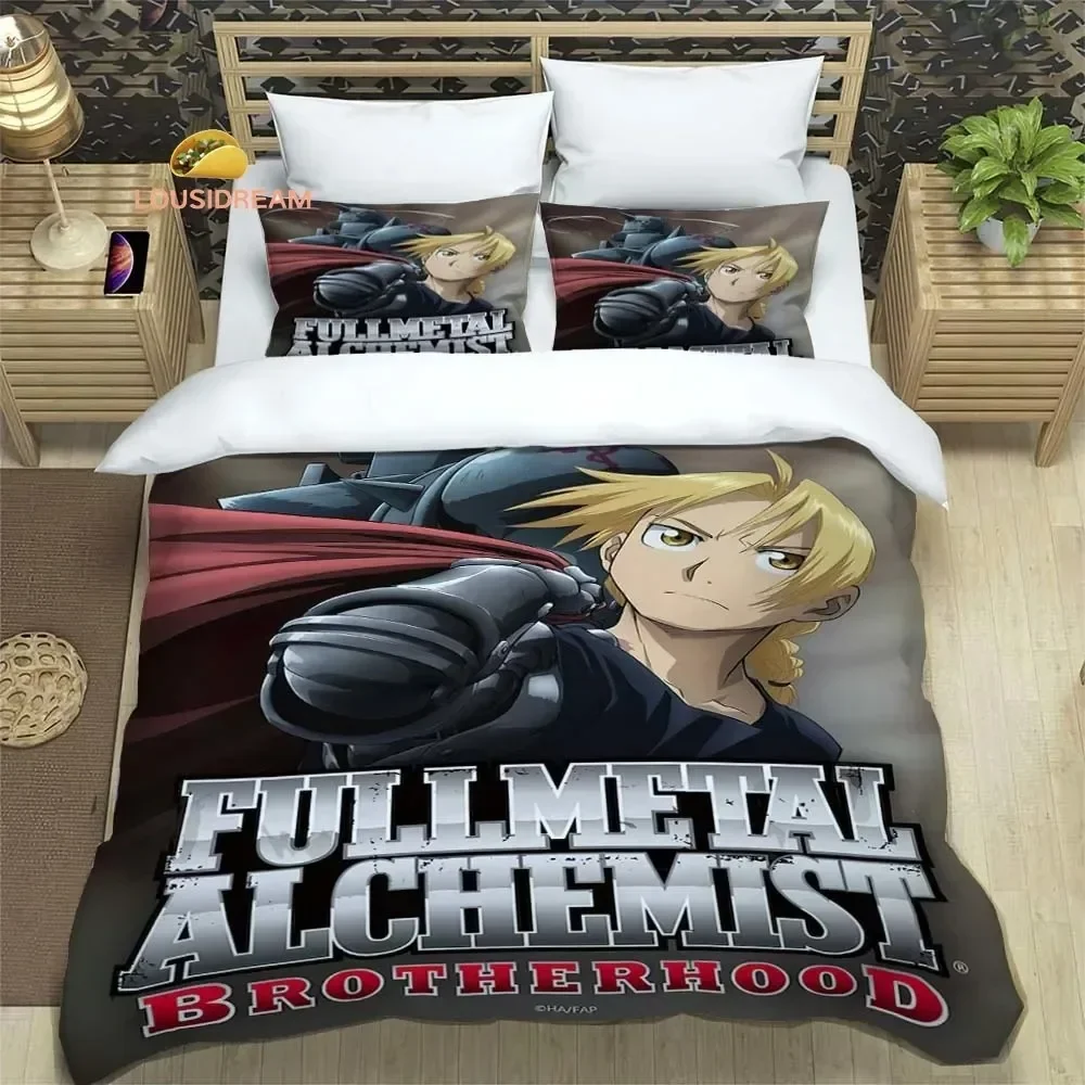 

F-FULLMETAL ALCHEMIST Sheets Quilt Covers Bedding Dormitory Sheets Bedding Set Soft Warm Bedding Set