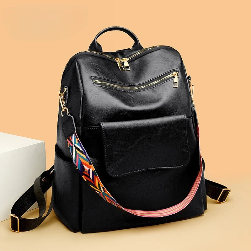 

Europe and the United States, the new fashion, large capacity and high sense ladies waterproof backpack retro backpack handbag.
