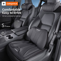 Car Interior Neck Pillow Leather Lumbar Breathable Seat Cushion For Chrysler 300c 200 Pacifica Phev Voyager Sebring Aspen PT