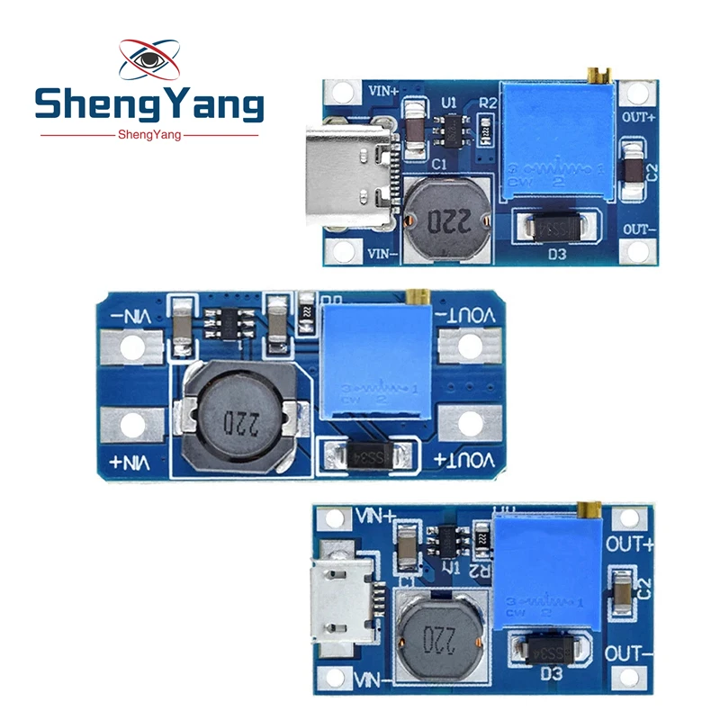 TZT MT3608 DC-DC Step Up Converter Booster Power Supply Module Boost Step-up Board MAX output 28V 2A