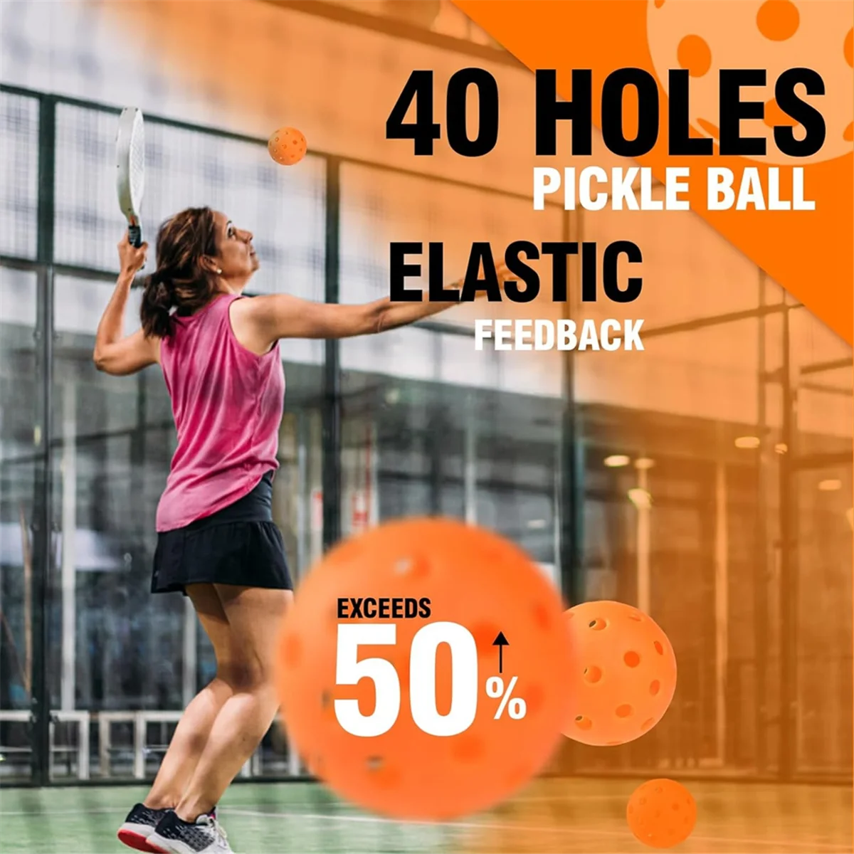 Match Buddy Pickleball Trainer, Pickleball Trainer Ball with String,Easy to Use Pickleball Rebounder for Practice,Orange