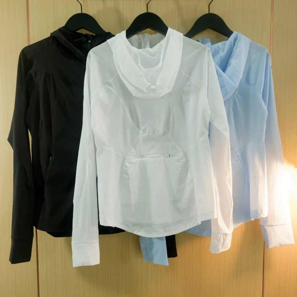 Summer Lightweight Women's Sun Protection Clothing UPF50+ UV Protection Long Sleeve MIST Hoodie with Zipper for Outdoor Sports