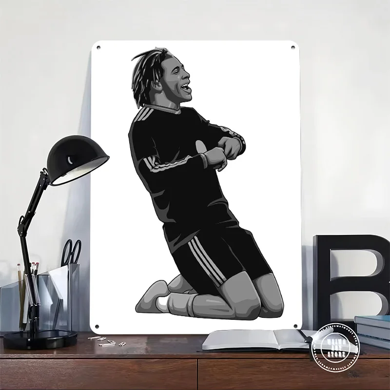 Patrick Dorgu Black and White Version Personalized 3D Textured Metal Poster Wall Art Tinplate Sign for House Room Accessories