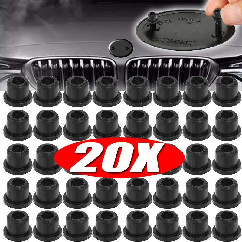 Hood Logo Sealing Cover for BMW 37Series E32 E34 E36 E38 E39 E46 E53 E60 E65 E66 E90 M3 M5 Hole Plug Grommet Holder Clip 2-20pcs