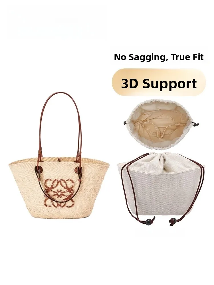 

Hanrted Basket Inner Liner for St Bag Pure Color Canvas Storage Organizer Buet ape ular Home Storage Tool