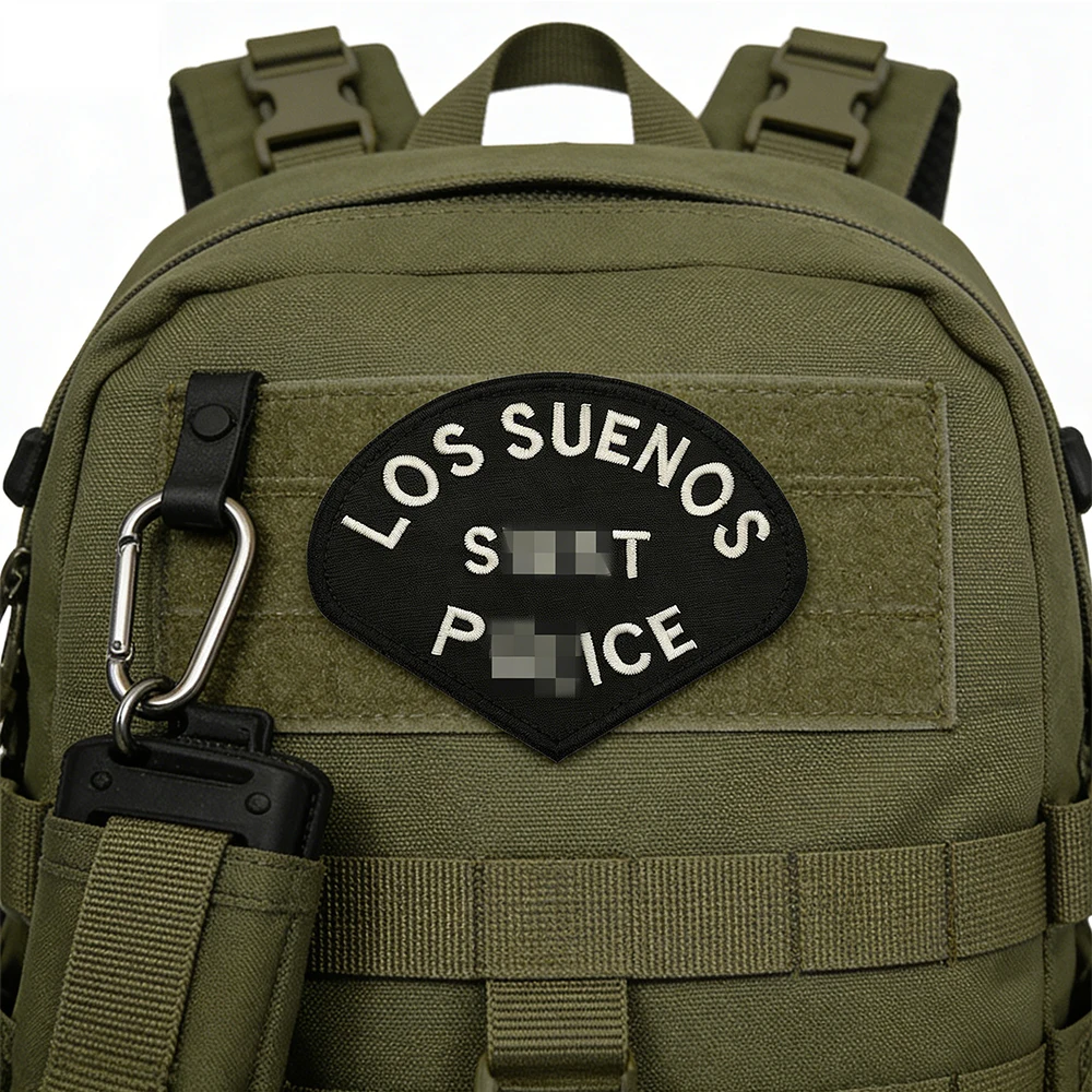 

Los Suenos English Exquisite Embroidered Tactical Armband Badge Hook Loop for Clothing Backpack Hat High-Quality Accessory