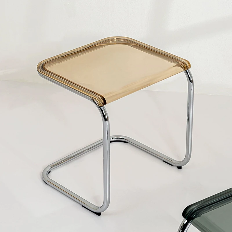 

Transparent Nordic Stool for Living Room, Leisure Stool, Shoe Changing Stool, Moving Seats, Creative Bedroom Dressing Stool