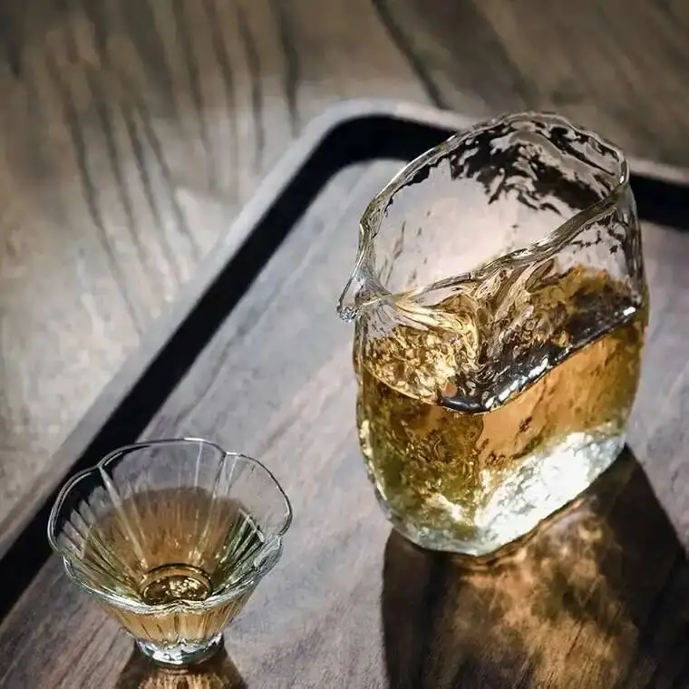 

Креативный термостойкий чайный набор из толстого стекла с плоским горлышком, с разделителем, для кунг-фу чая