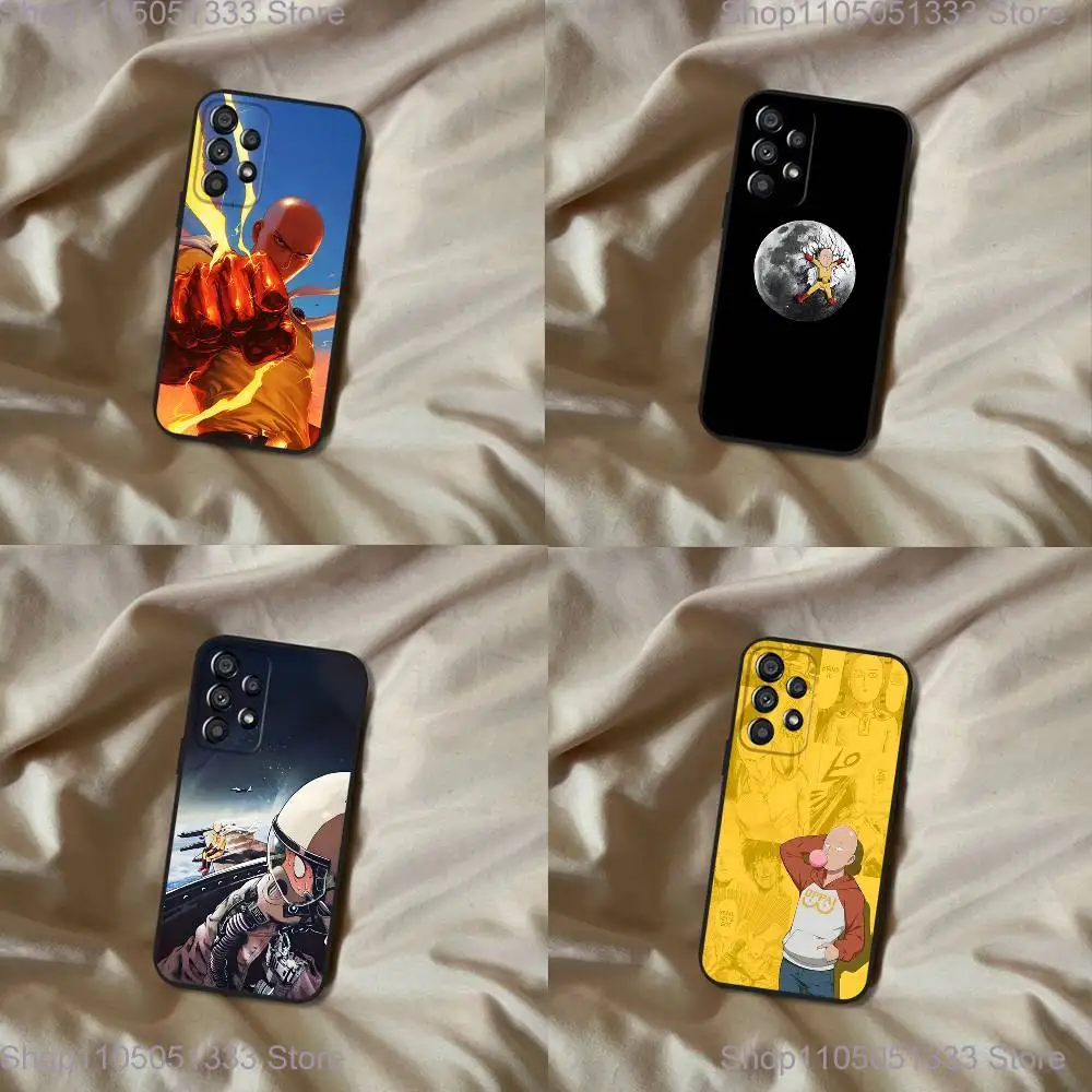 

Saitama Of One P-Punch Man Phone Case For Samsung Galaxy A20,A21s,A22,A31,A32,A52,A53,A72,73,A80 Soft Black Cover