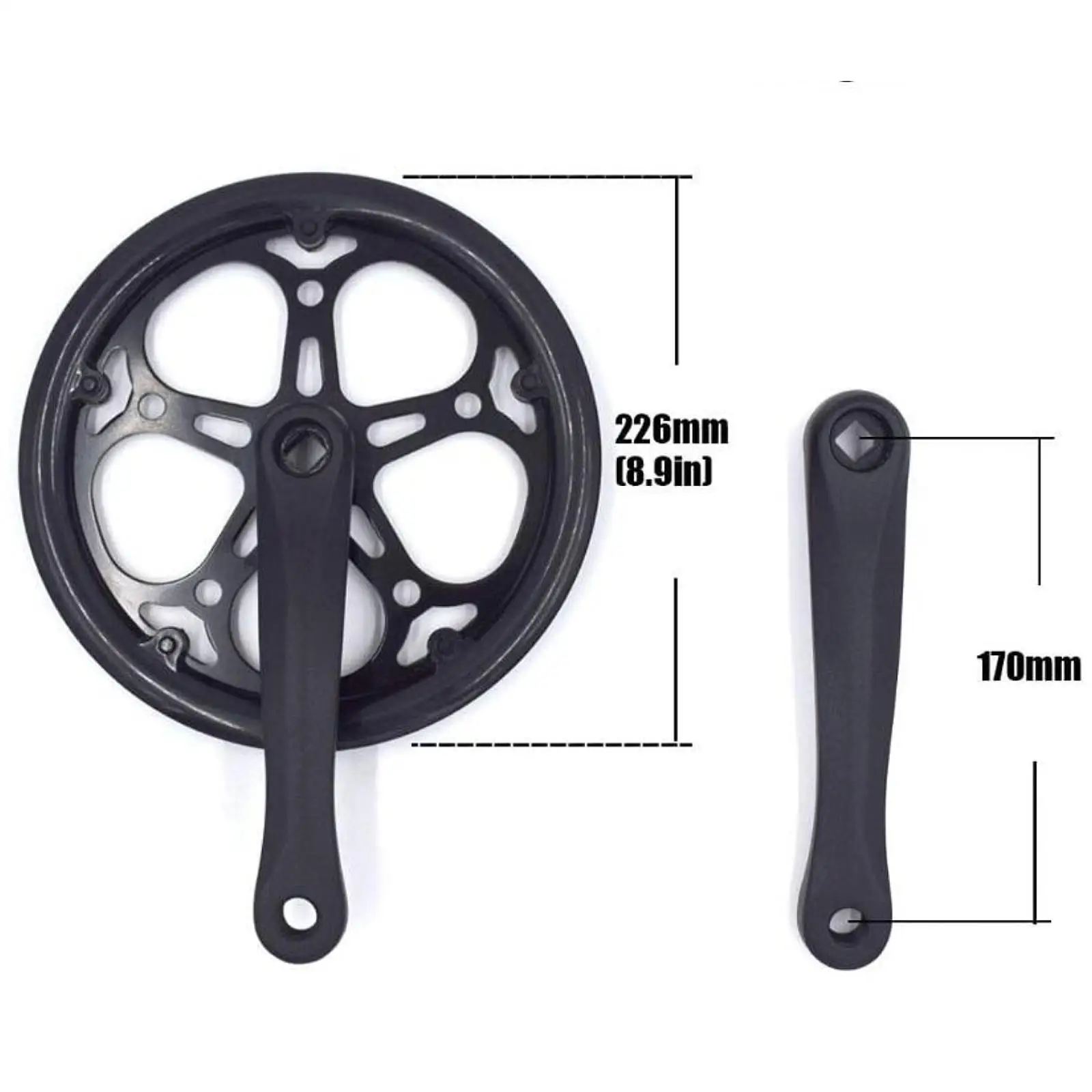 Bike Crankset City Folding Bicycle Crankset High Strength Easy Installation Bicycle Crank Set Parts for Mountain Road Bike