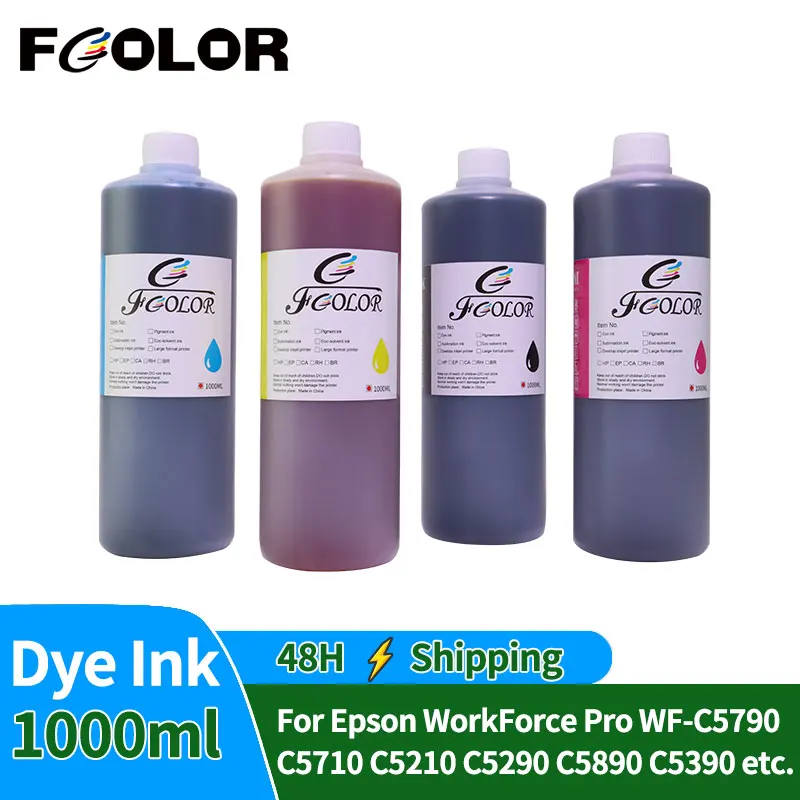 

Красящие чернила 1000 мл для принтера Epson Workforce Pro WF C5710 C5210 C5790 C5290 C5890 C5390 C5810 C579R