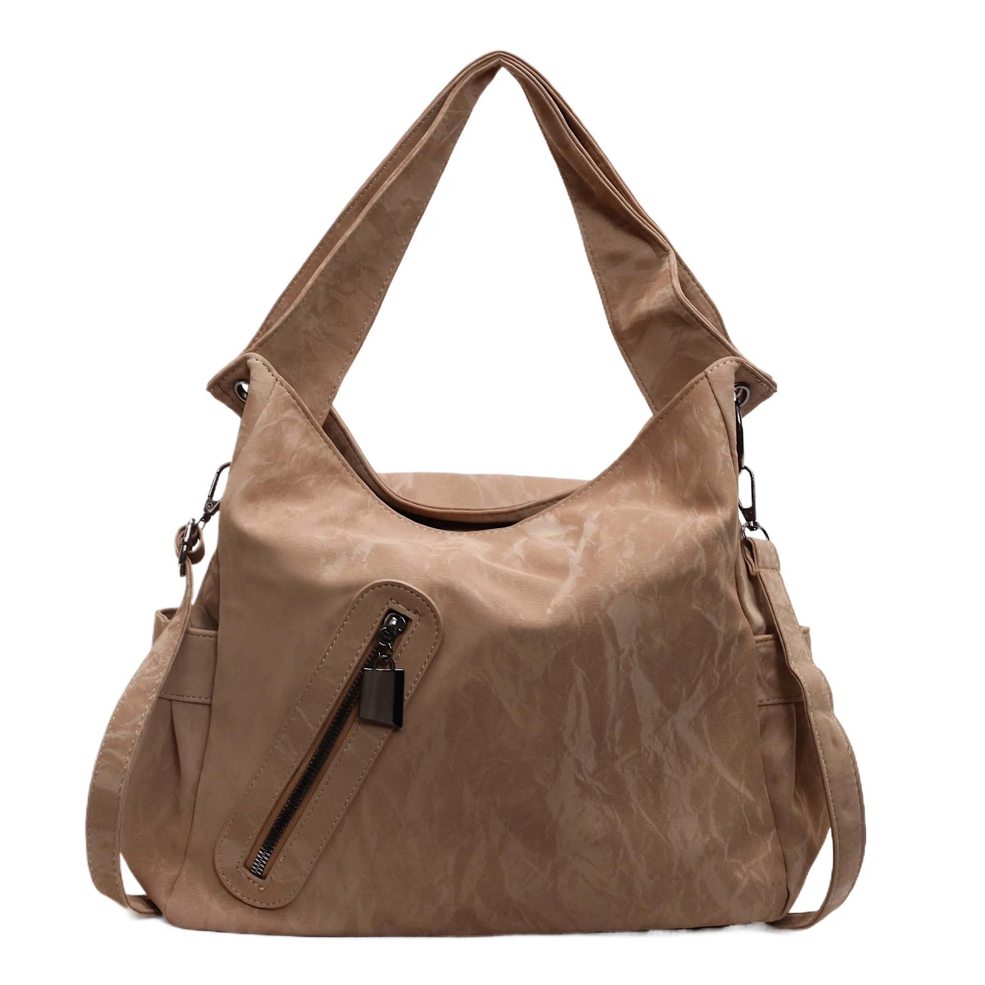 

2025 Large PU Tote Bag Women's Wide Strap Shoulder Bag Spacious Work Purse Casual Crossbody Bag for Office Travel Daily Use