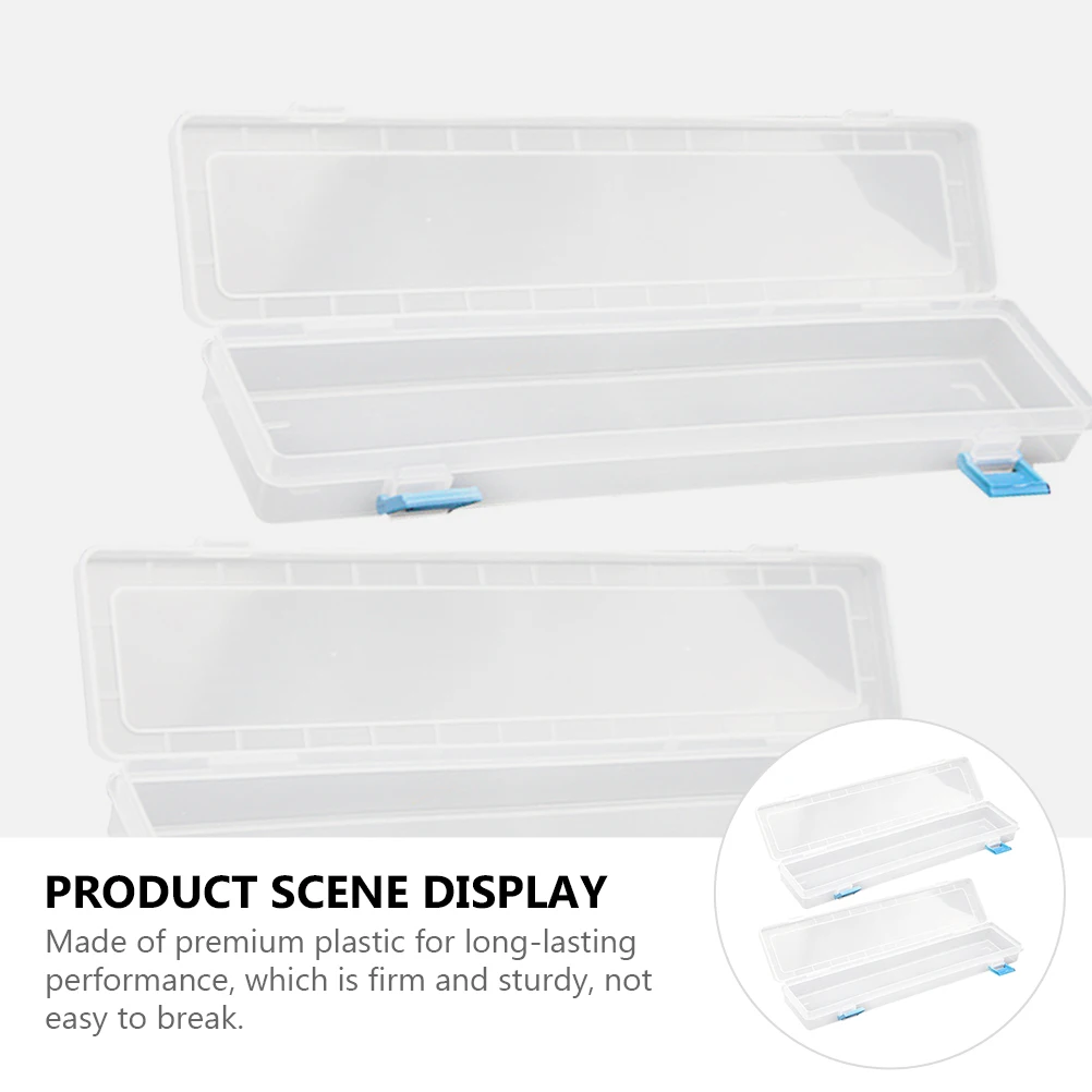 

Plastic Pen Box Pencil Storage Case Useful Pencil Container Transparent Stationery Holder Clear Paintbrush Box
