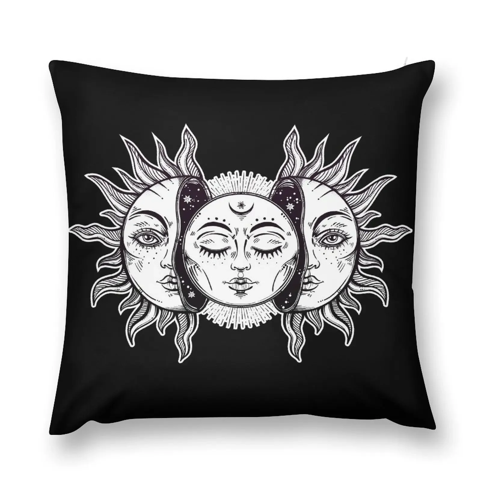 

Vintage Retro Sun and Moon Solar Eclipse Throw Pillow Cushions Pillow Covers Decorative Cushions Cover pillow