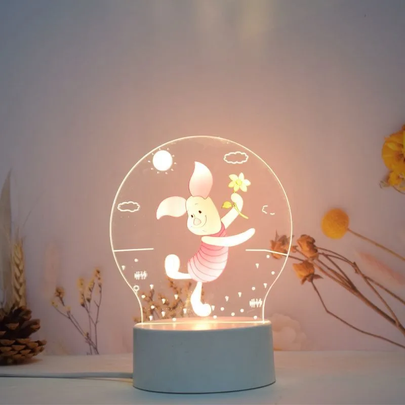 Winnie the Pooh animation peripheral cartoon 3D table lamp LED night light bedroom decoration lamp children\'s Christmas gift