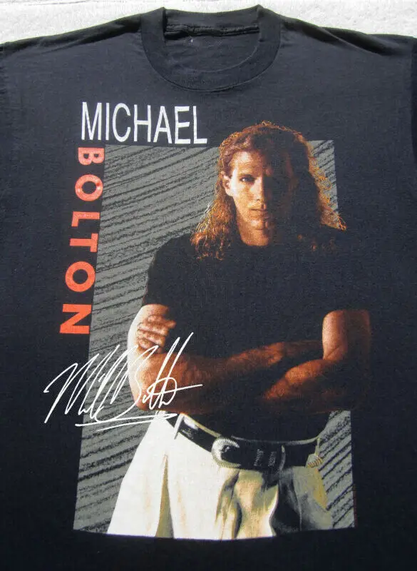 

Vintage 1990 Tour Concert Michael Bolton TShirt Unisex Black S-5XL NE2505