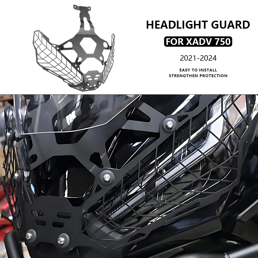 

For HONDA XADV 750 2021-2024 Motorcycle Accessories Headlight Head Lamp Grille Guard Cover Protector