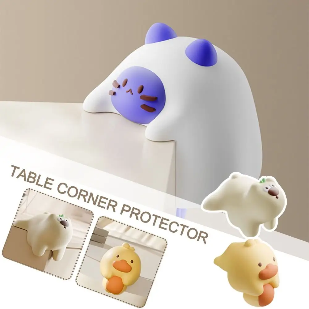 4Pcs PVC Table Corner Protective Cover Self-Adhesive Soft Table Corner Protector Baby Safety Anti-Collision Angle Guard