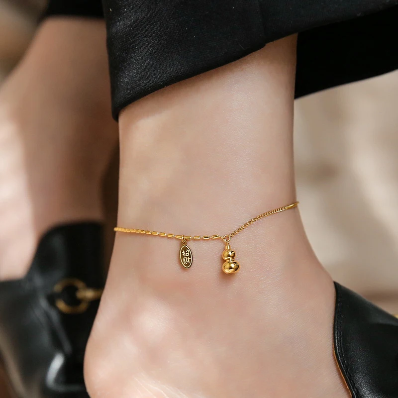 Gourd Anklet Bacelets Jewelry Women Trend Gift Summer Holiday Beach Chain Bead Bracelet On Leg Foot