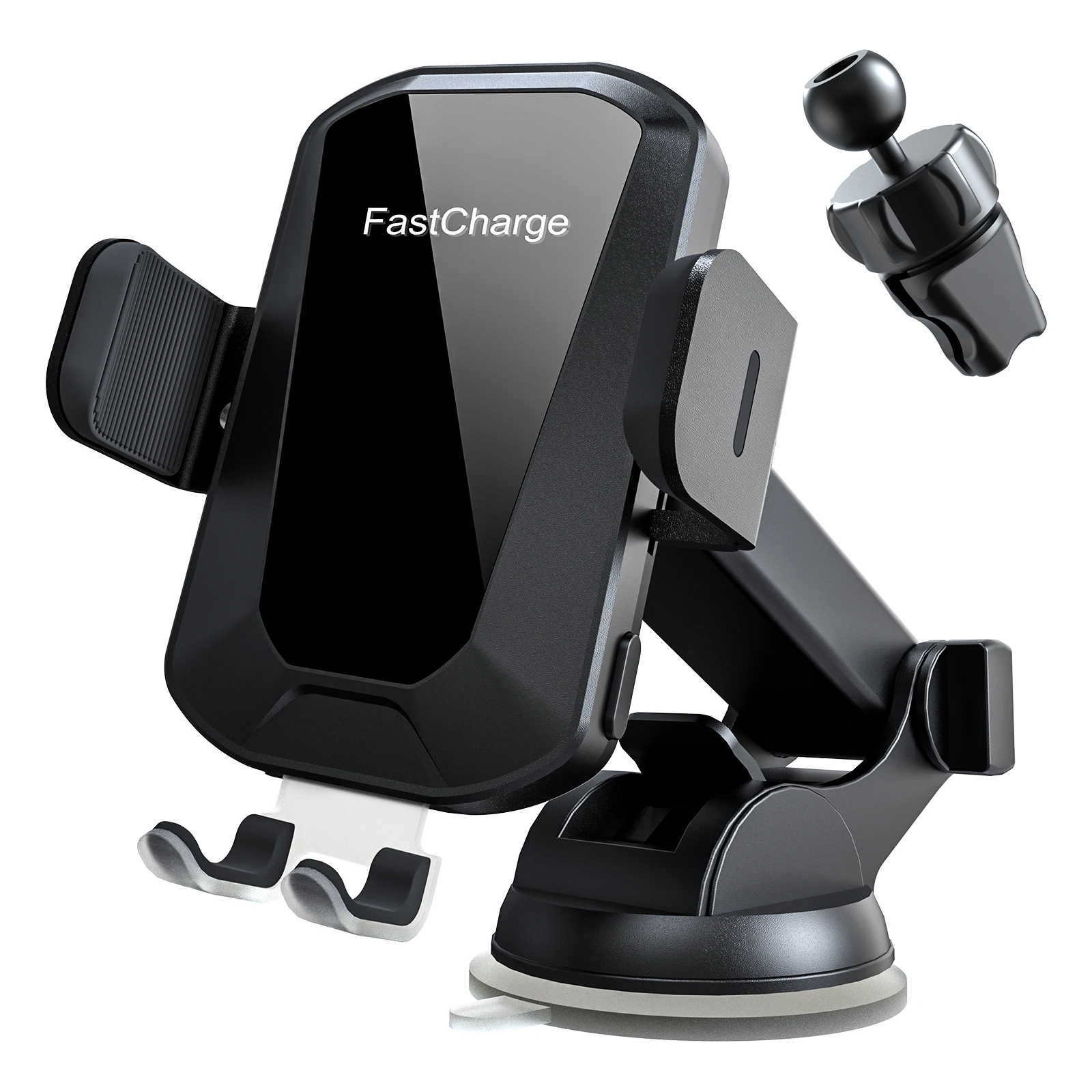 2024 UPDATED Wireless Car Charger, Fast Charging Phone Holder 3 in 1 Phone Mount Auto Clamping Compatible with iPhone Samsung