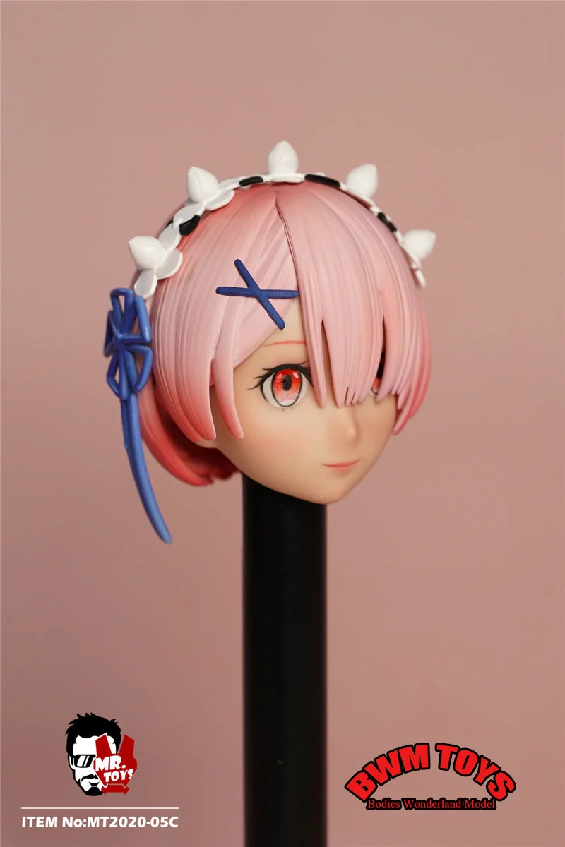 متوفر MR.TOYS MT2020-05 1/6 أنيمي فتاة ريم رام خادمة PVC رئيس نحت نحت نموذج صالح 12 ''أنثى الجندي عمل الشكل الجسم #5