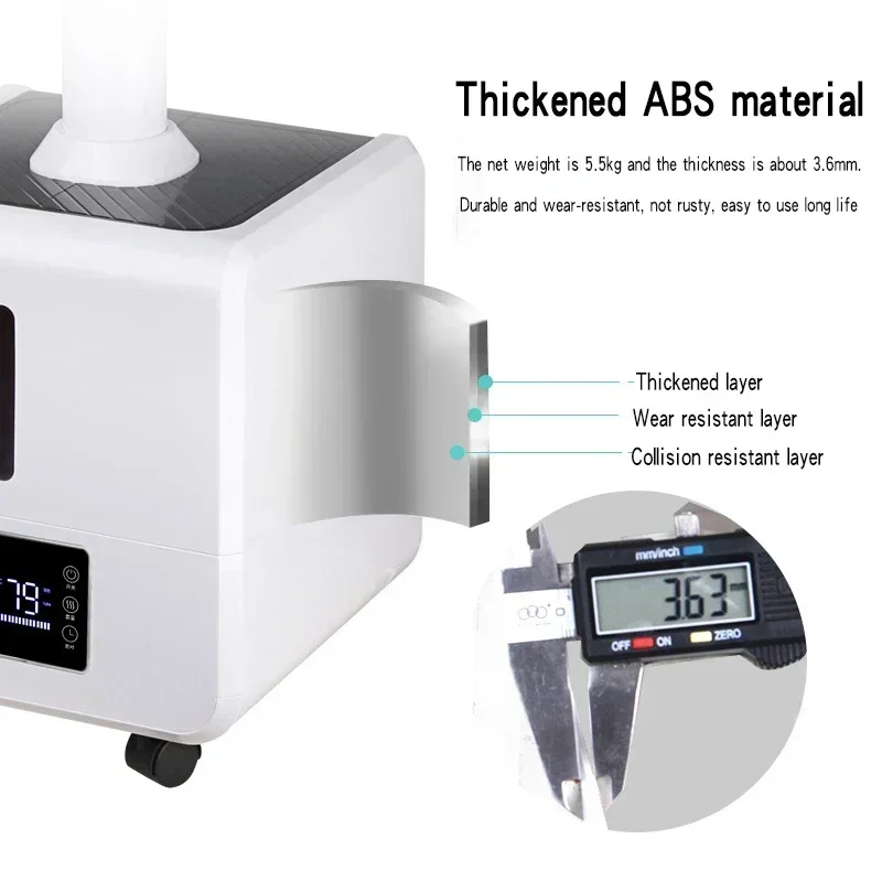 Portable 220v Industrial Humidifier Adding Water Ultrasonic Atomizer Commercial Air Spray Machine Humidifier