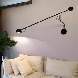Simple Industrial Style Swinging Wall Lamp Living Room Sofas Bedroom Corridor Long Pole Wall Lamp Adjustable Angle LED Lights