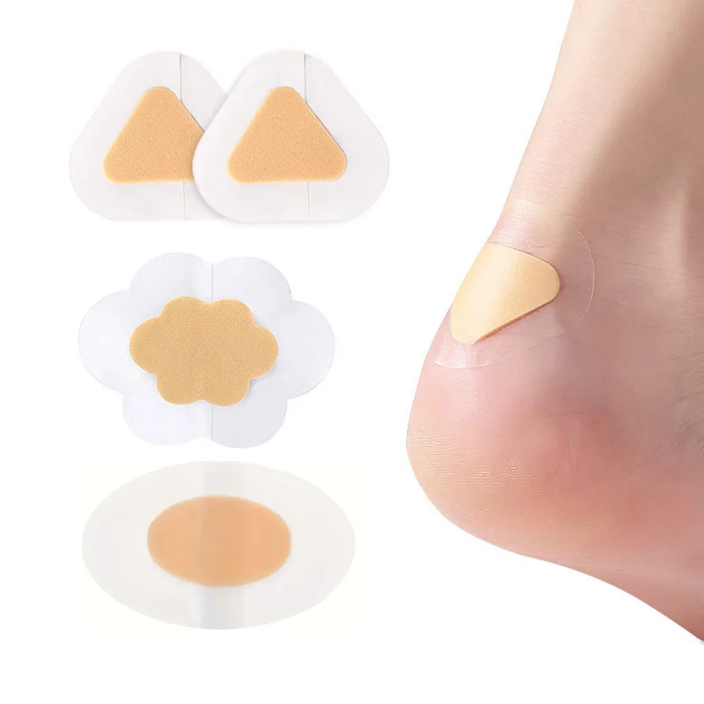 30 Uds. Parches protectores de talón para pies, almohadillas adhesivas para blíster, forro para el talón, pegatinas para zapatos, yeso para aliviar el dolor, cojín para el cuidado de los pies, agarre