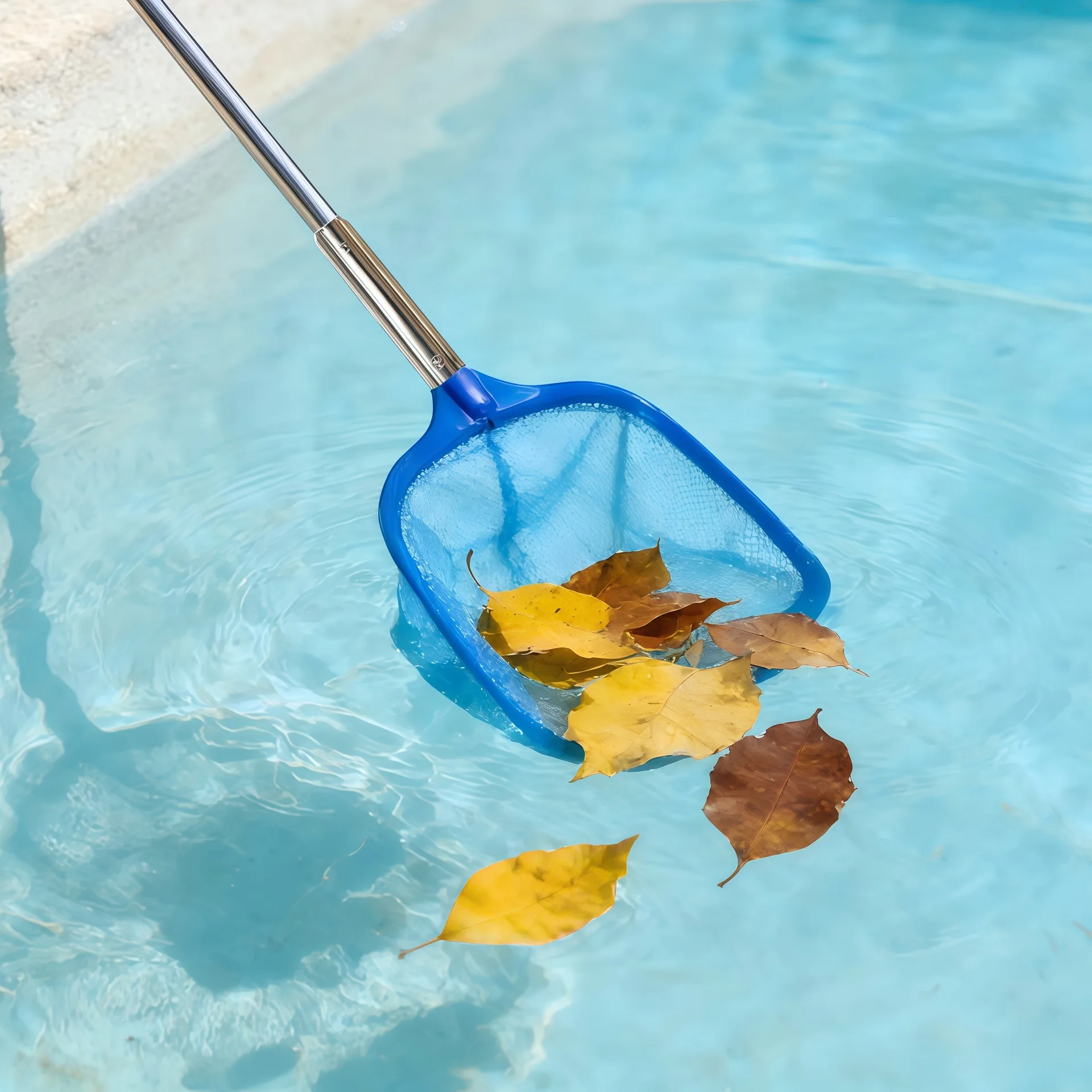 Professional Leaf Rake Deep Bag Swimming Pool Swimming Pool Maintenance Kit, Pool Net Skimmer & Pool Brush with Adjustable Pole